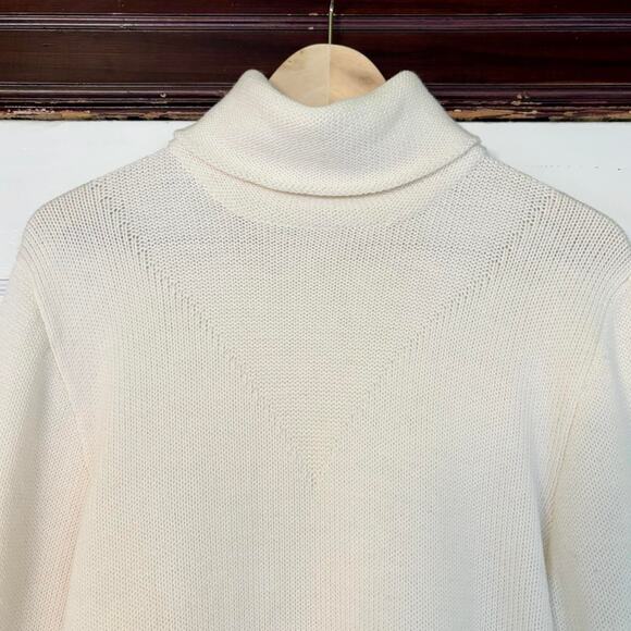 Bogner Vintage Cream Wool Turtleneck Sweater- Size Large, Quiet Luxury, Women's - Picture 2 of 5